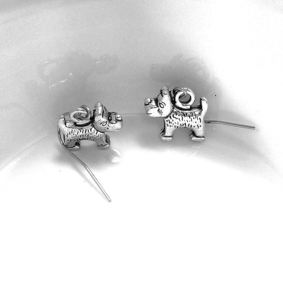Miniature Scottish Terrier Dog Lover Dog Mom Dog Dad Pet Charm Earrings - Picture 2 of 3